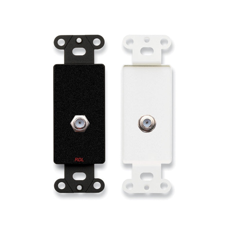 RDL DB-F Double Type F Jack on Decora Wall Plate