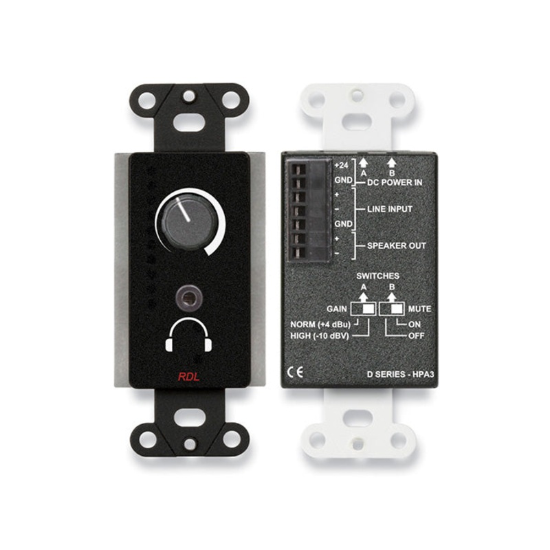 RDL DB-HPA3 3.5 Watt Audio Power and Headphone Amplifier