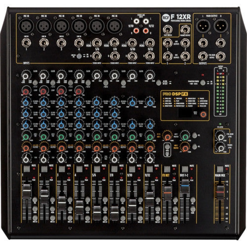 RCF F-12XR 12-Channel Mixer with Multi-FX and Stereo USB Interface