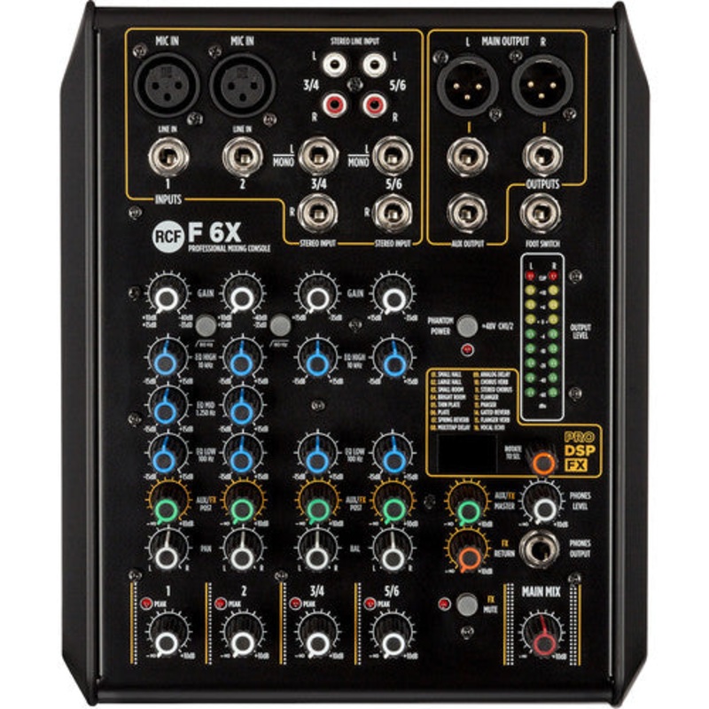 RCF F-6X 6-Channel Mixer with Multi-FX