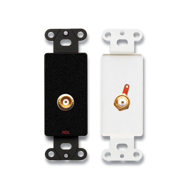 RDL DB-BNC BNC Jack on Decora Wall Plate Solder Type