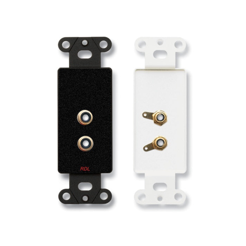RDL DB-PHN2 Dual RCA Jacks on Decora Wall Plate Solder Type