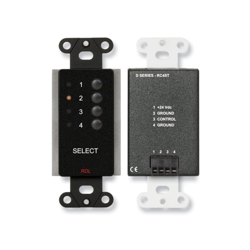 RDL DB-RC4ST 4 Channel Remote Control Wall Plate for ST-SX4