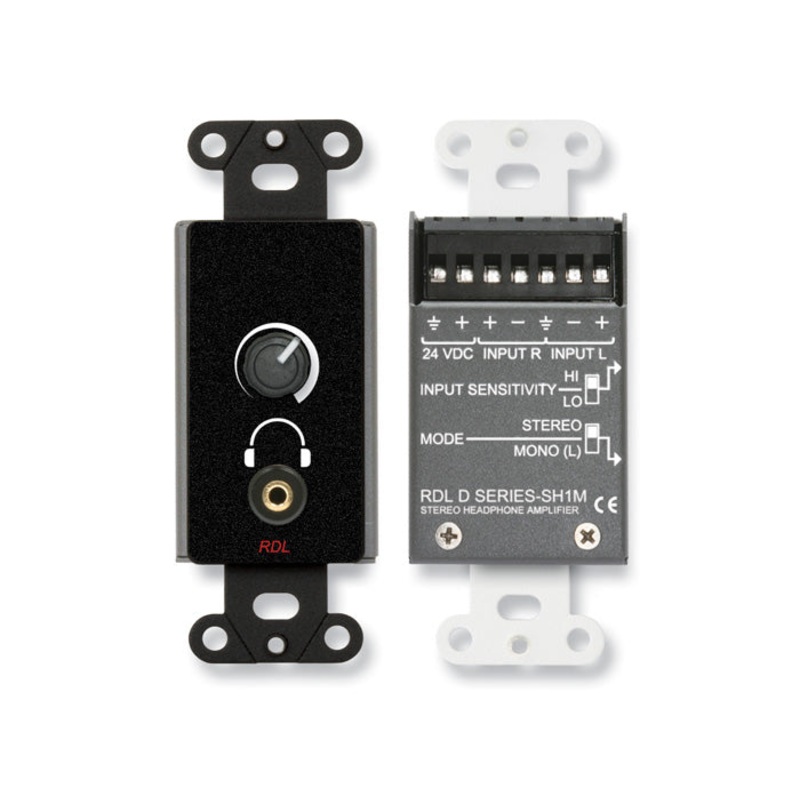RDL DB-SH1M Stereo Headphones Amplifier Wall Plate
