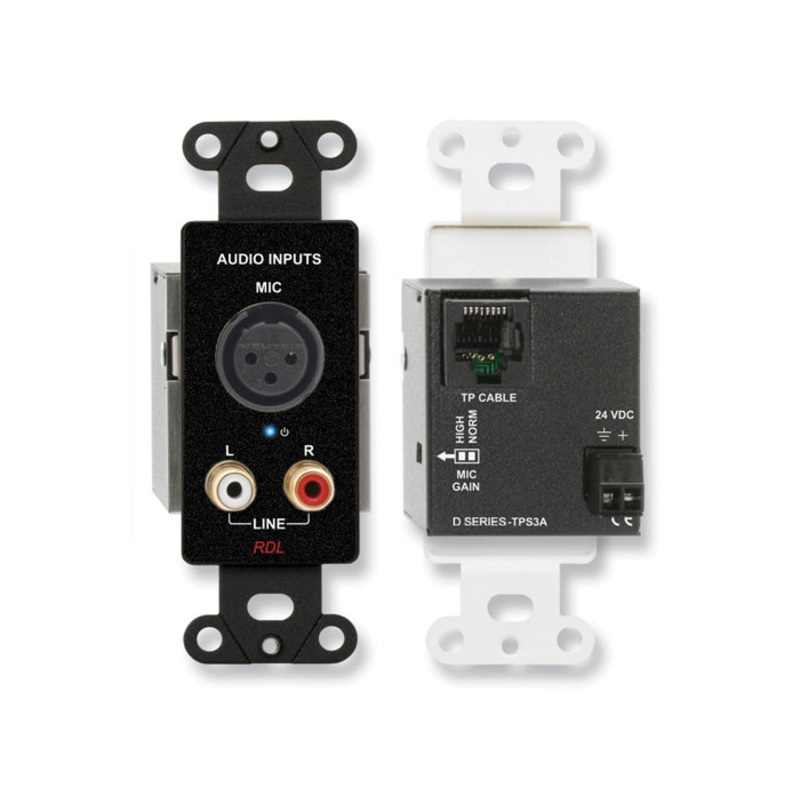 RDL DB-TPS3A XLR Microphone and Stereo RCA Inputs