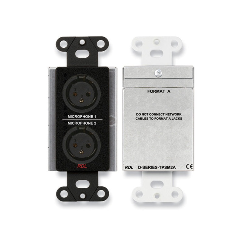 RDL DB-TPSM2A XLR Microphone Inputs with Phantom