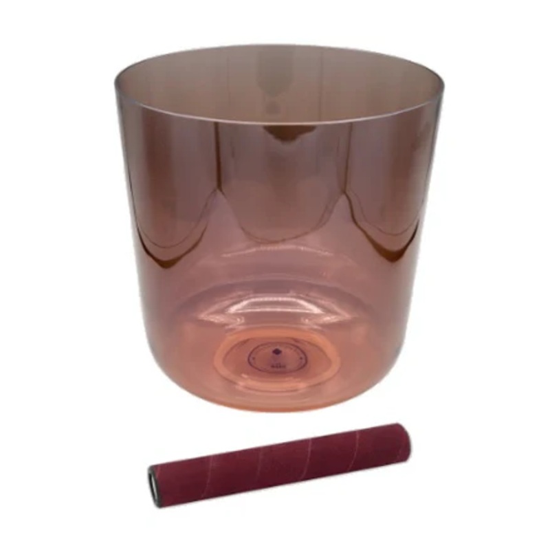 Sela INFINITY Crystal Singing Bowl (Light Orange) – 7.5″