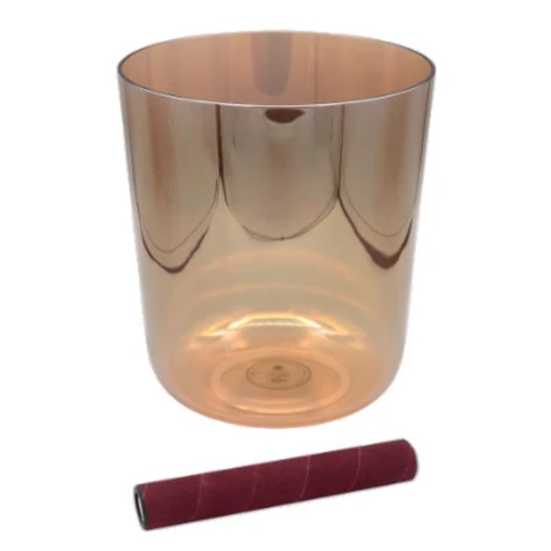 Sela INFINITY Crystal Singing Bowl (Peach) – 6.5″