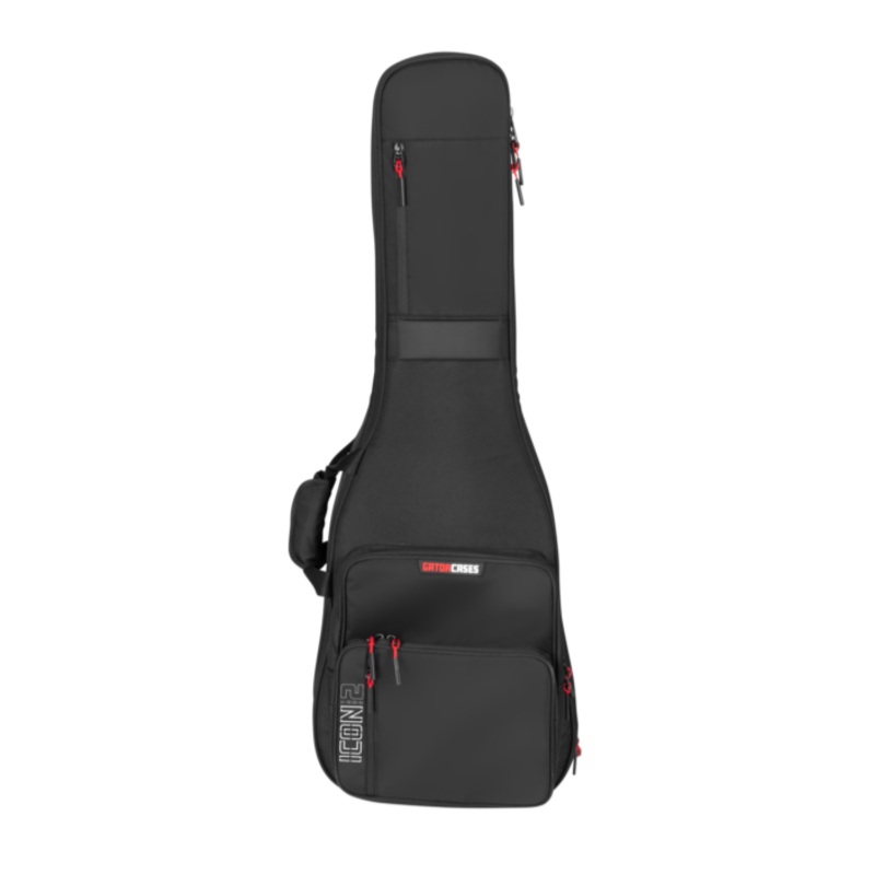 Gator G-ICONTTELEC-BLK Icon Take Two Series High Quality Gig Bags For 2 Electric Guitars