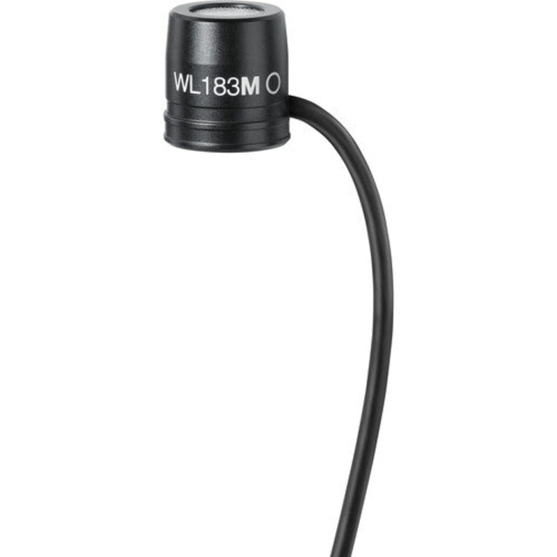Shure WL183MB/O-TQG Low-Profile Omnidirectional Lavalier Microphone with TA4F Connector (Black)