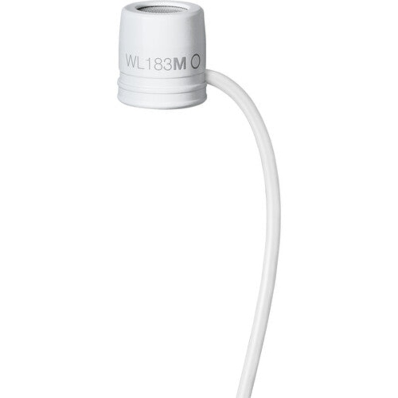 Shure WL183MW/O-LM3 Low-Profile Omnidirectional Lavalier Microphone with LEMO 3-Pin Connector (White)