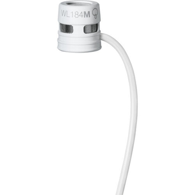 Shure WL184MW/S-LM3 Low-Profile Supercardioid Lavalier Microphone with LEMO 3-Pin Connector (White)