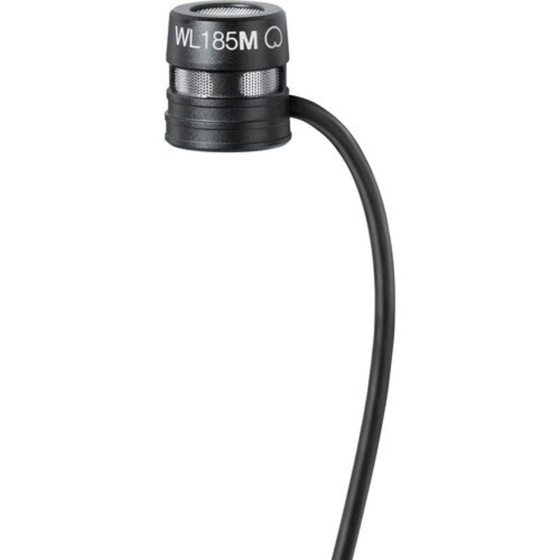 Shure WL185MB/C-LM3 Low-Profile Cardioid Lavalier Microphone with LEMO 3-Pin Connector (Black)