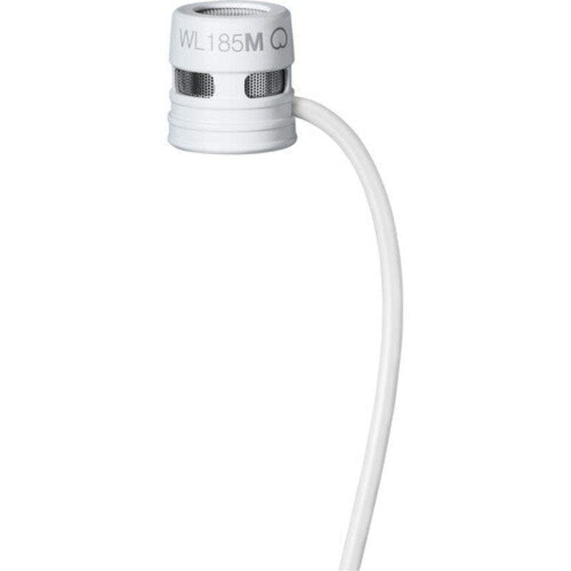 Shure WL185MW/C-TQG Low-Profile Cardioid Lavalier Microphone with TA4F Connector (White)