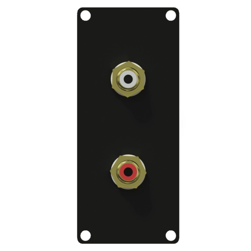 Caymon CASY131/B 2 Female RCA Stereo Input Plate