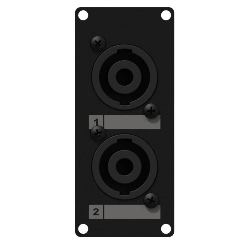 Caymon CASY142/B 2 Male SpeakON to 4 Pin Terminal Block Input Plate