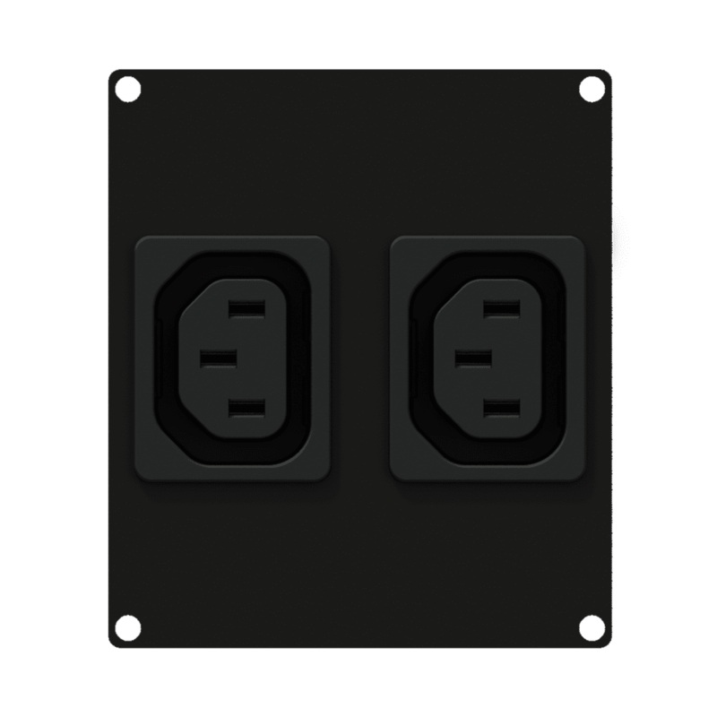 Caymon CASY282/B 2x Euro Power Outlet Wall Plate