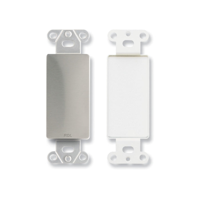 RDL DS-BLANK Blank Wall Plate with No Jack Cut Out