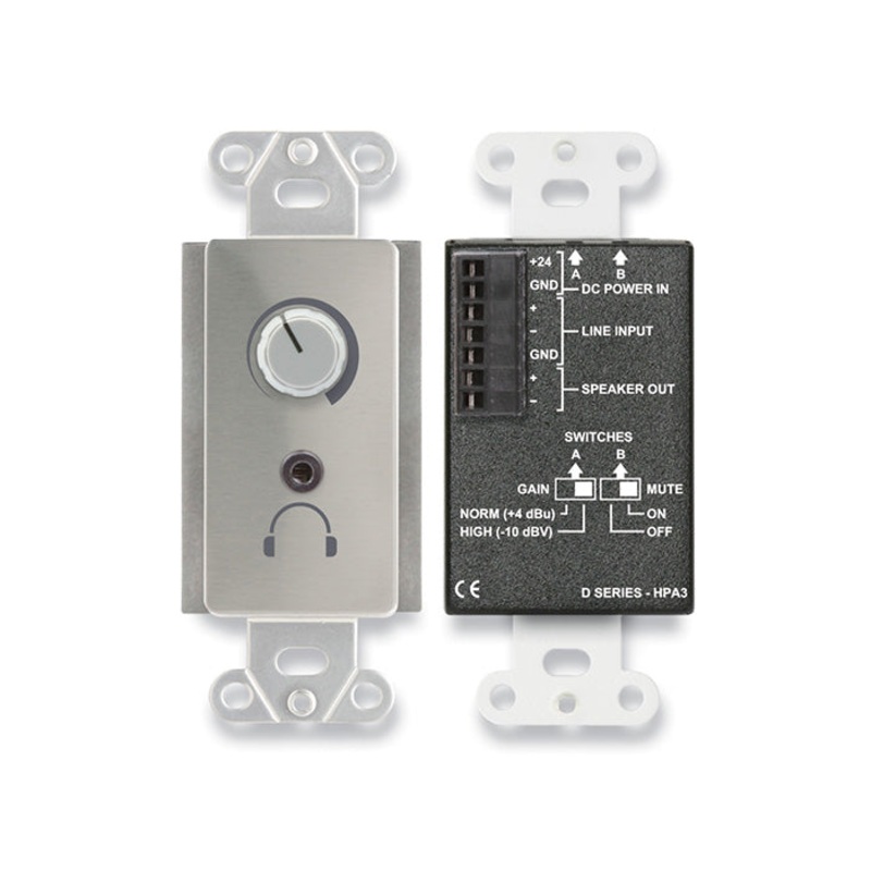 RDL DS-HPA3 Headphone Amplifier Remote Wall Plate – 3.5W