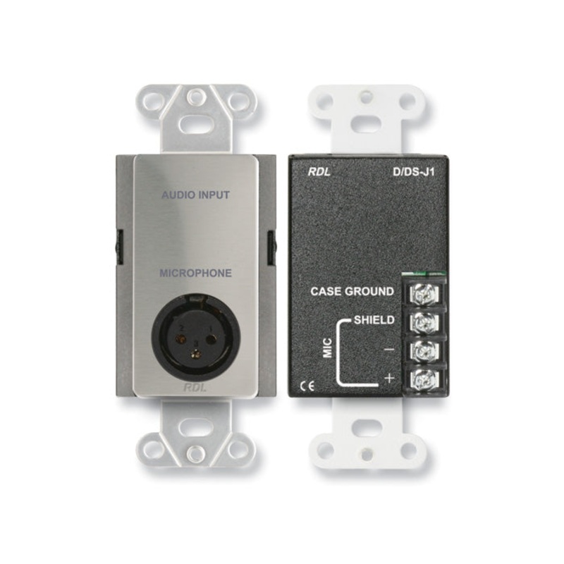 RDL DS-J1 Microphone Input Assembly XLR Wall Plate
