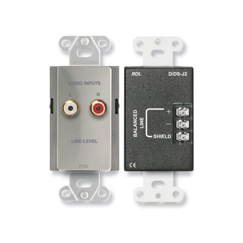 RDL DS-J2 Line Input Assembly Wall Plate