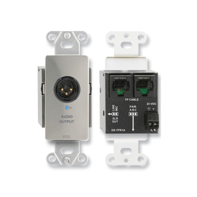 RDL DS-TPR1A Microphone/Line XLR Output Wall Plate