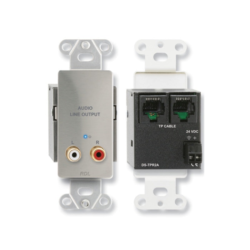 RDL DS-TPR2A Stereo RCA Jack Outputs Wall Plate