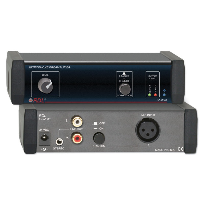 RDL EZ-MPA1 Stereo Output with Compressors Microphone Preamplifier
