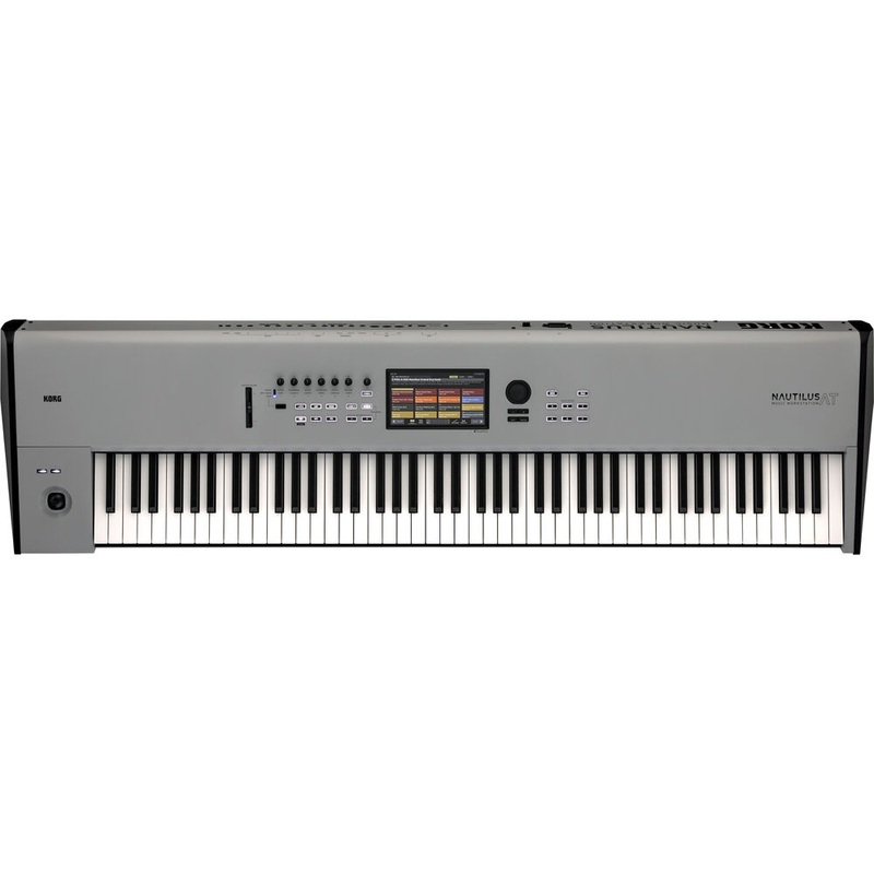 Korg NAUTILUS AT Limited-Edition Music Workstation with Aftertouch (Matte Grey) – 88-Keys