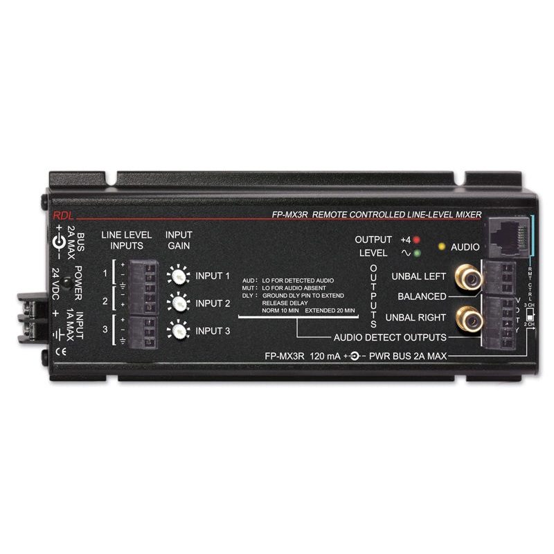 RDL FP-MX3R Remote Controlled Line-Level Mixer