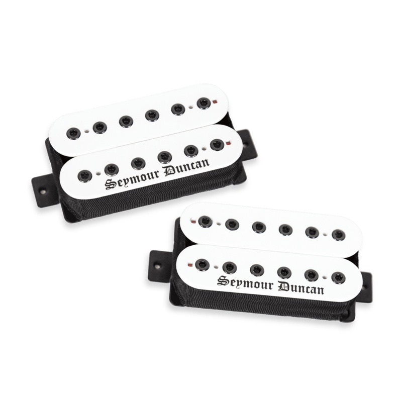Seymour Duncan 11102-92-BBW-W Black Winter High Output Passive Humbucker For Metal Pickup Set (Blackened-White)