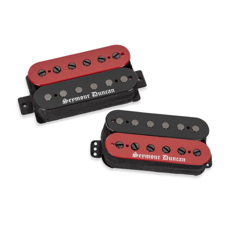 Seymour Duncan 11102-92-TB-RB Black Winter High Output Passive Humbucker For Metal Trembucker Bridge Set Set (Red/Black Zebra)