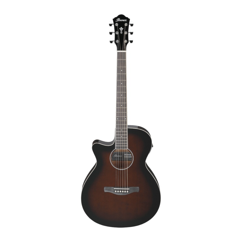 Ibanez AEG7L Left-Handed Acoustic Guitar (Dark Violin Sunburst High Gloss)
