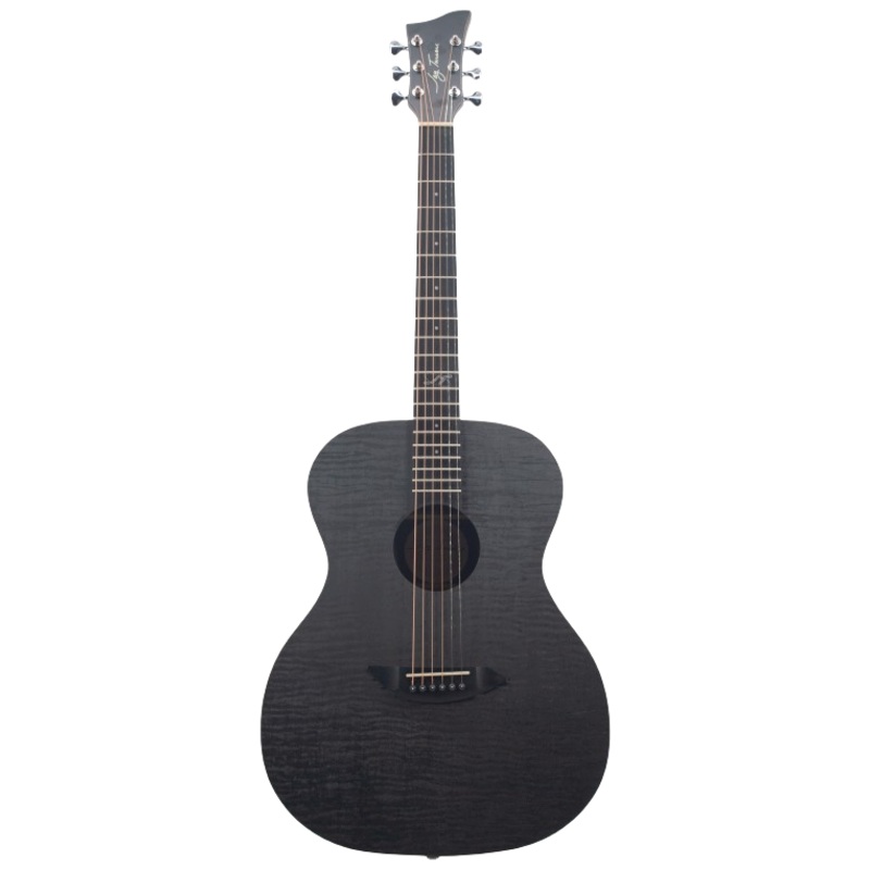Jay Turser JTA54F-LX-BLACK Full-Size Folk HPL Acoustic Guitar (Quilted Satin Black)