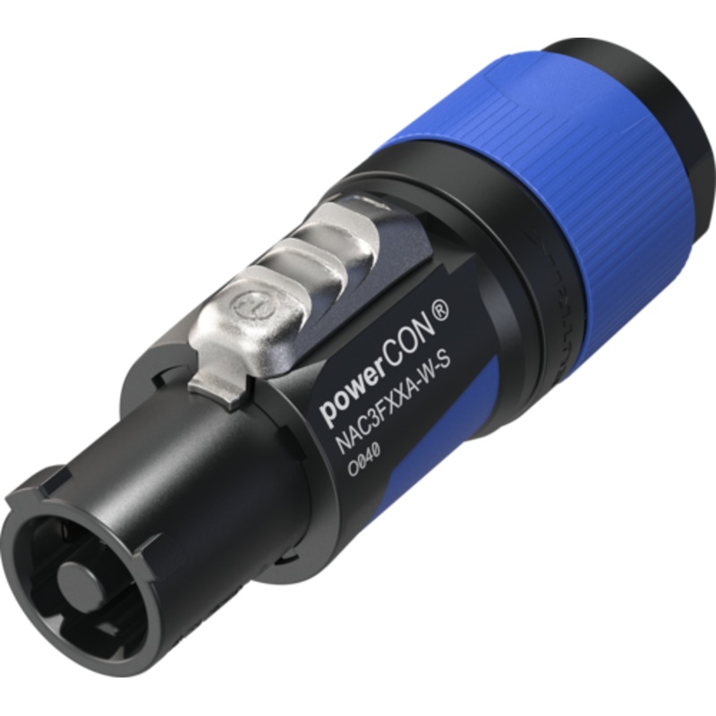 Neutrik NAC3FXXA-W-S Powercon In Connector (Blue)