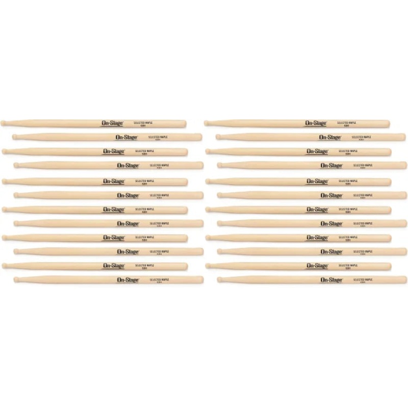 On-Stage MWSD1 Maple Drumsticks (Set of 12)