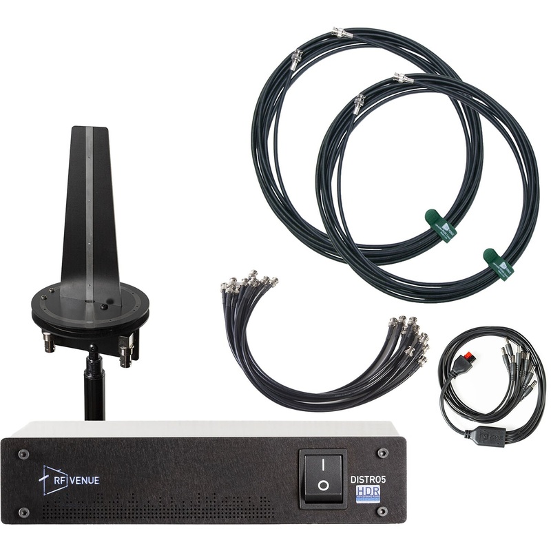 RF Venue D-OMNID5 Antenna and DISTRO5 HDR 5-Channel UHF Distribution System Bundle