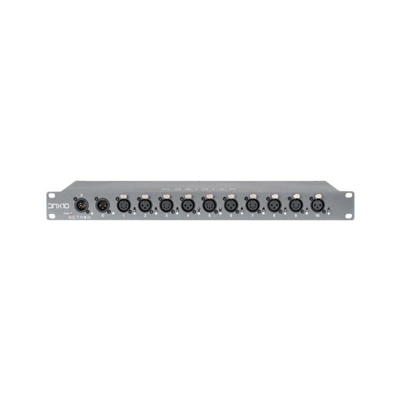 Obsidian DMX 10-53 10 Port DMX Splitter 5/3pin – 19″