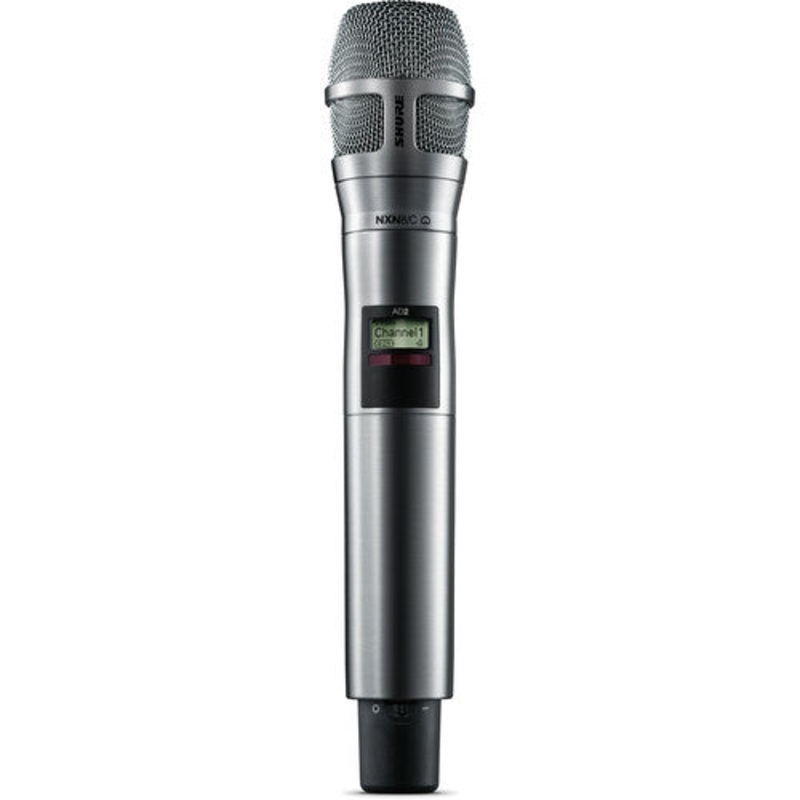 Shure AD2/N8CN-G57 Digital Handheld Wireless Microphone Transmitter with Nexadyne 8/C Cardioid Capsule (G57: 470 to 608 + 614 to 616 MHz, Nickel)