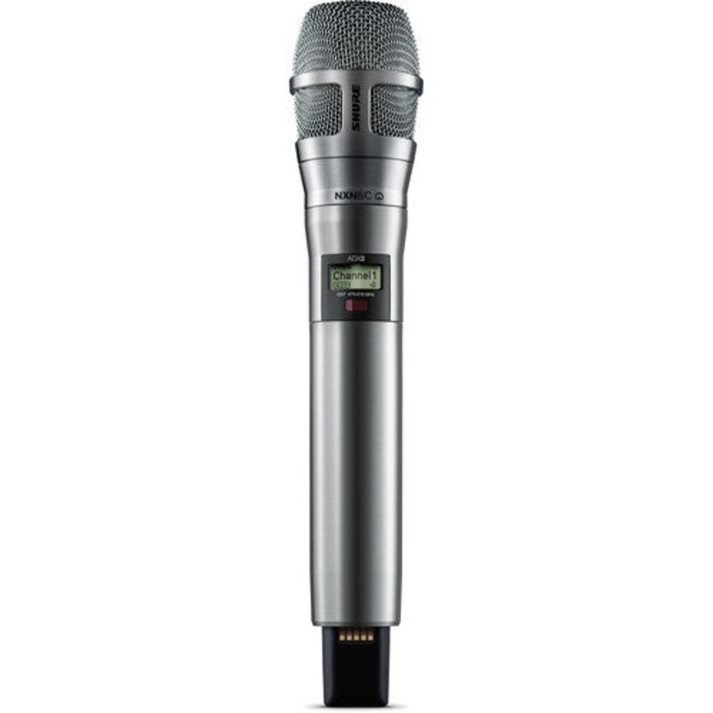 Shure ADX2/N8CN-G57 Digital Handheld Wireless Microphone Transmitter with Nexadyne 8/C Cardioid Capsule (G57: 470 to 608 + 614 to 616 MHz, Nickel)