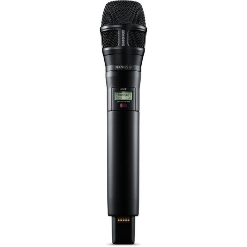 Shure ADX2/N8SB-G57 Digital Handheld Wireless Microphone Transmitter with Nexadyne 8/S Supercardioid Capsule (G57: 470 to 608 + 614 to 616 MHz, Black)