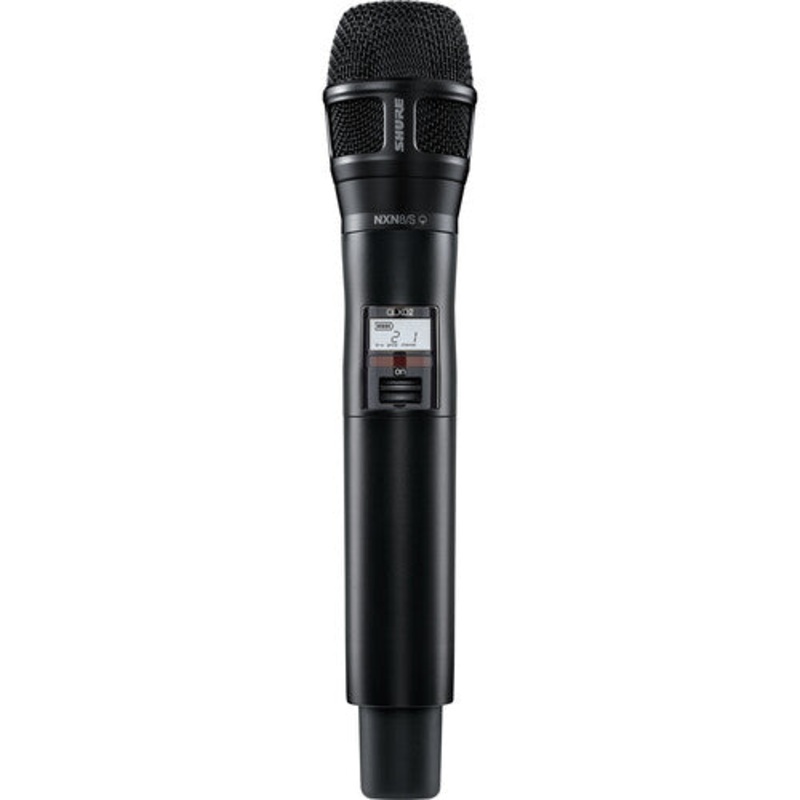 Shure QLXD2/N8SB-G50 Digital Handheld Wireless Microphone Transmitter with Nexadyne 8/S Supercardioid Capsule (G50: 470 to 534 MHz)