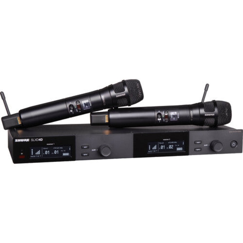 Shure SLXD24D/N8CB-J52 Dual-Channel Digital Wireless Handheld Microphone System with Nexadyne 8/C Cardioid Capsules (J52: 558 to 602 + 614 to 616 MHz)