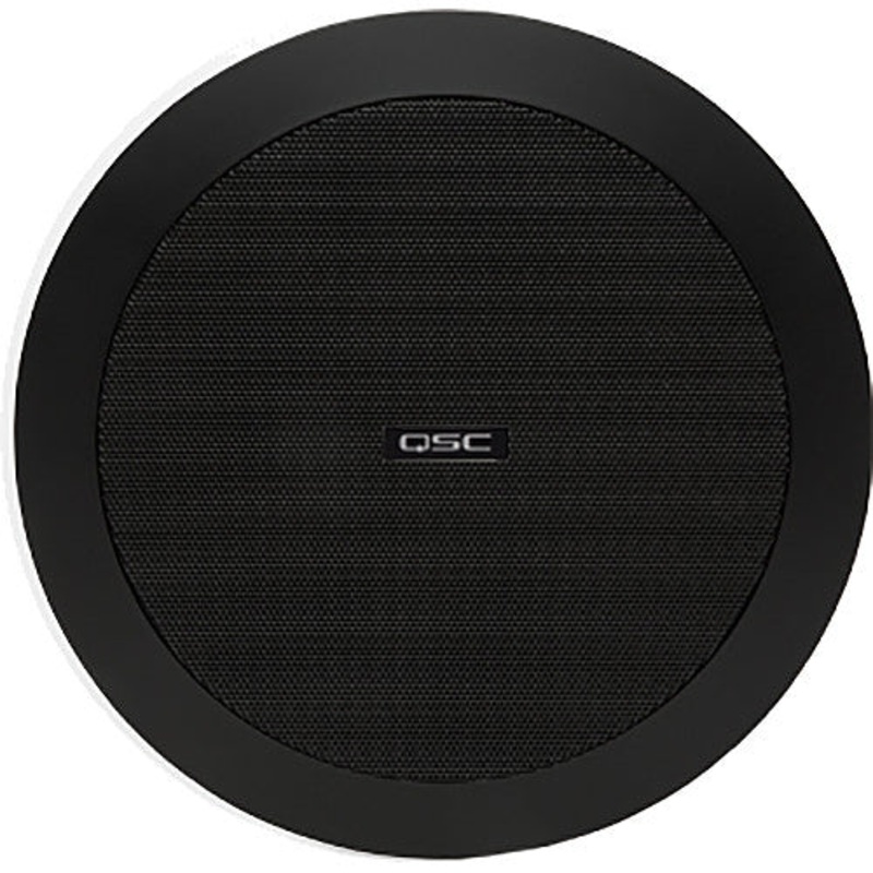 Q-SYS AD-C6T-B Ceiling Mount Speakers (Pair, Black) – 6.5″