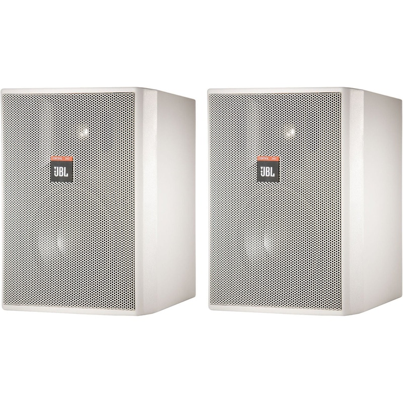 JBL C25AV-LS-WH Monitor for Fire Alarm and Communication Systems (Pair, White) – 5.25″