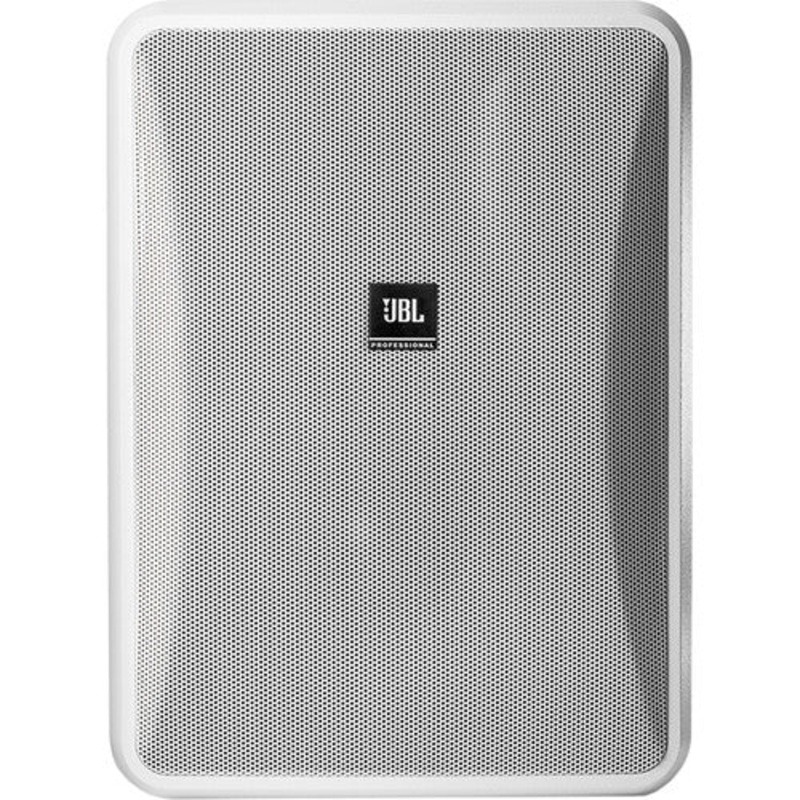 JBL CONTROL-28-1L-WH  2-Way Surface Mount Speaker (Pair, White) – 8″