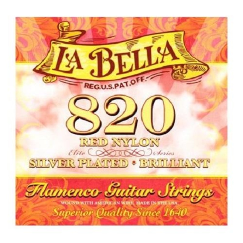 La Bella 820 ELITE Flamenco Guitar Strings – Red Nylon