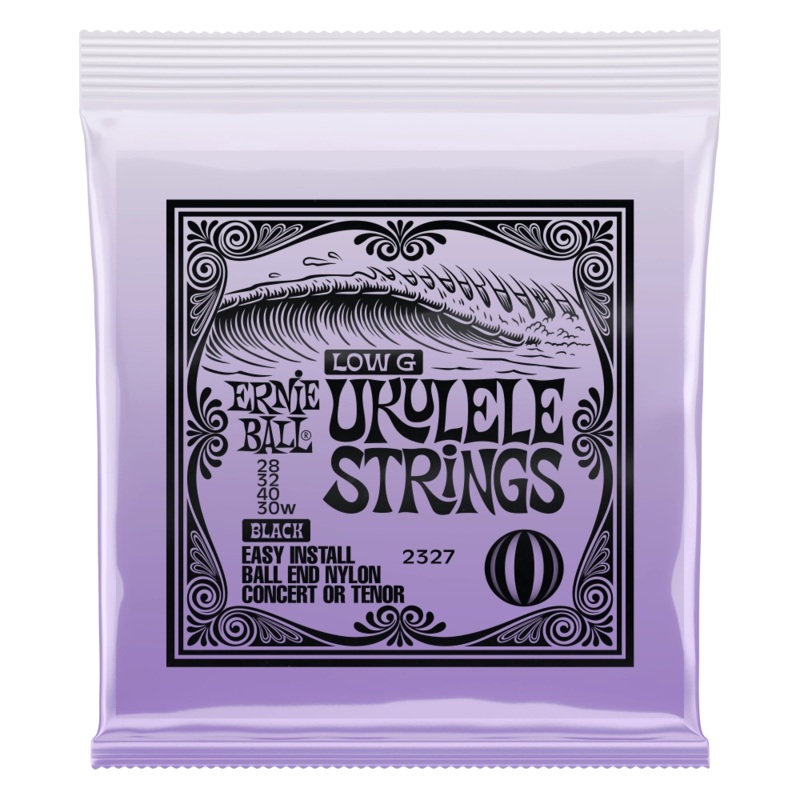 Ernie Ball 2327EB Concert/Tenor Ukulele Strings (Black)