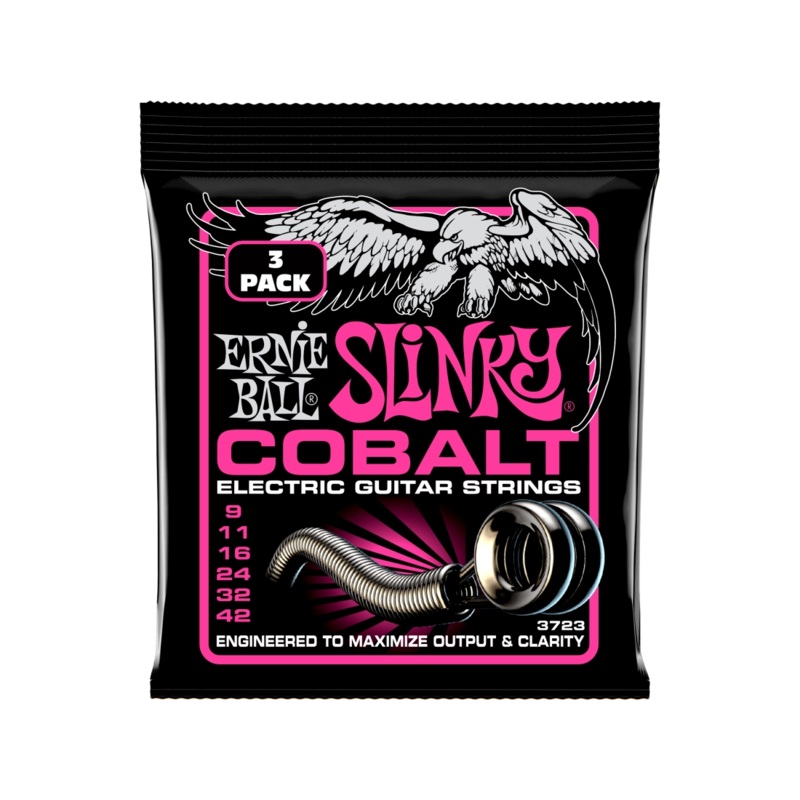Ernie Ball 3723EB Super Slinky Cobalt Electric Strings (3 Pack)