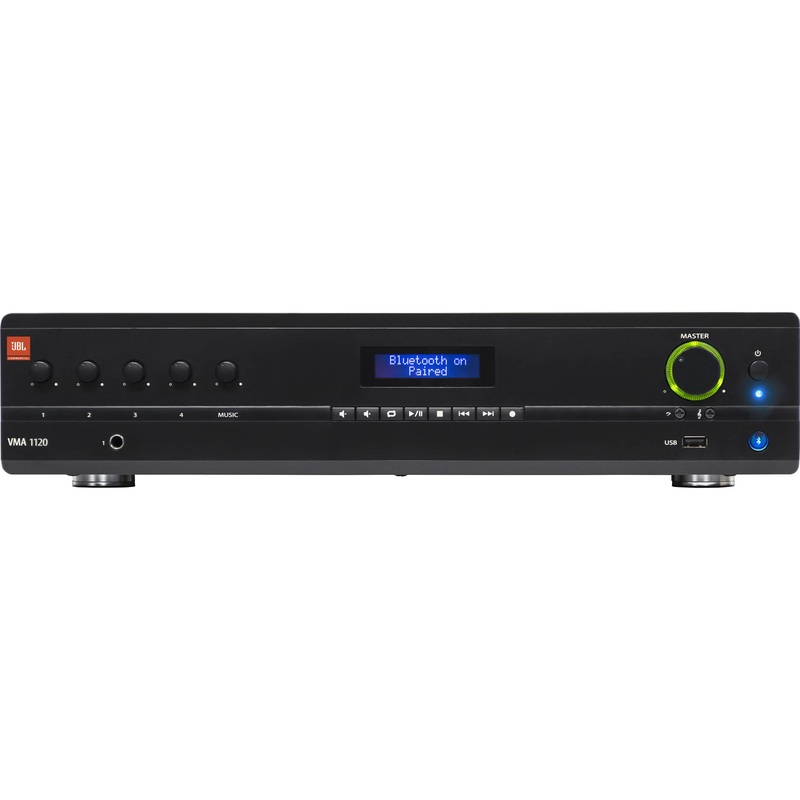 JBL VMA1120 Bluetooth-Enabled Mixer/Amplifier (5-In/1-Out) – 120W